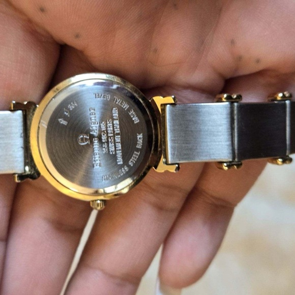 Vintage Etienne Aigner women’s small watch two tone needs battery main image 5
